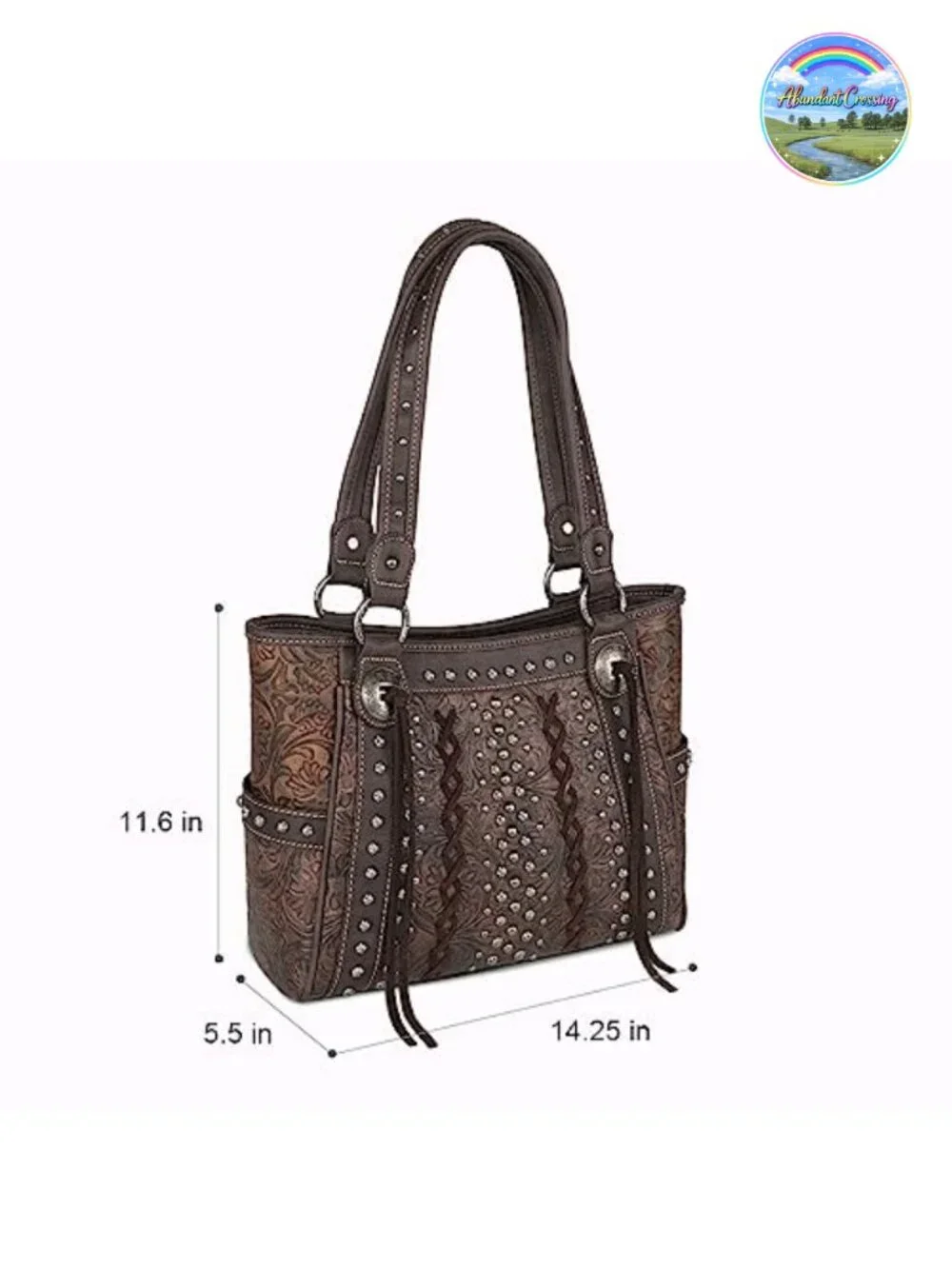 PU Leather Tote Bag Sugar Skull Western Hobo Shoulder Bag